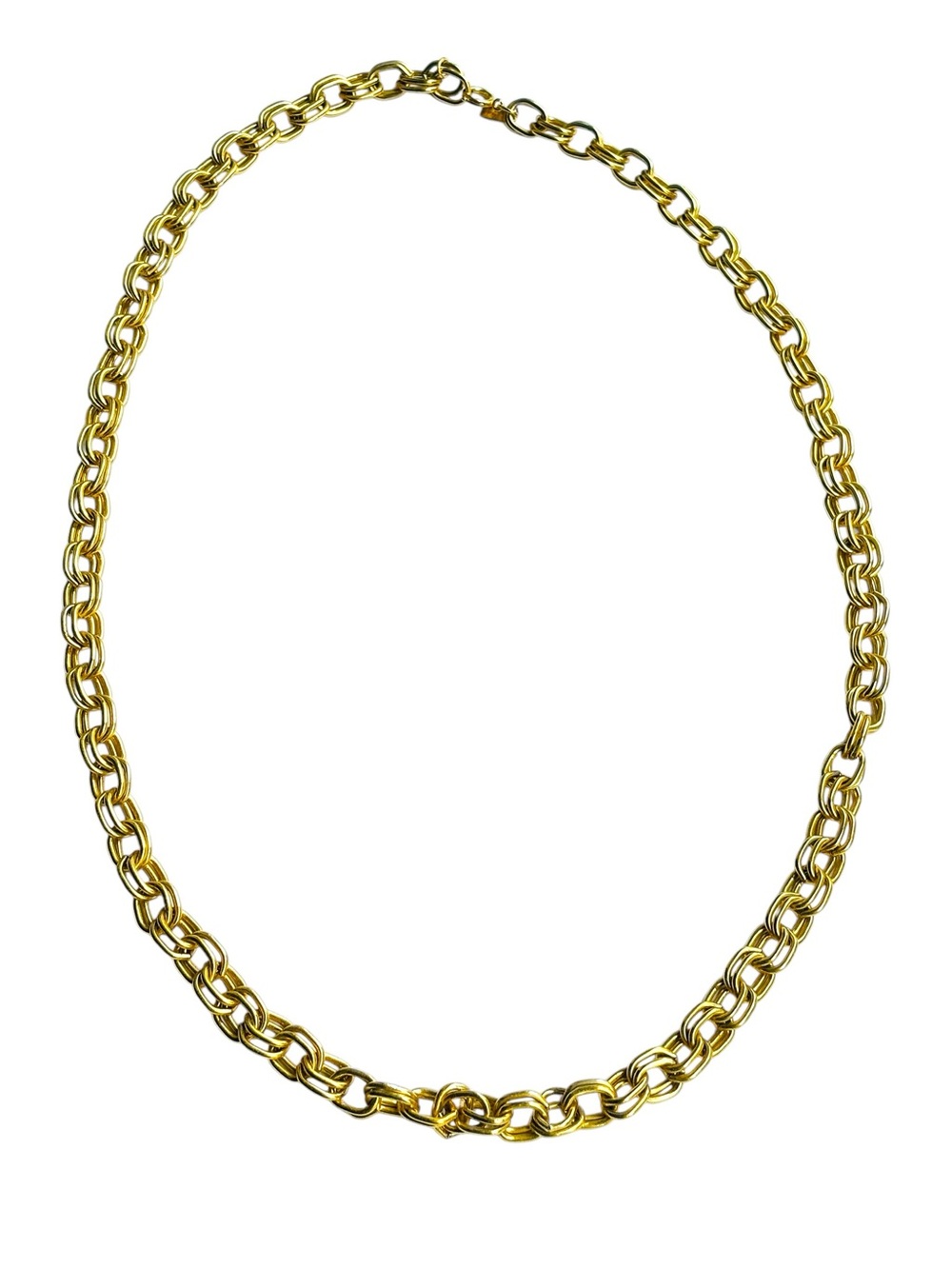 Karen Brent Vintage Rare Gold Tone Double Link Chain Canadian 70s Classic 29”